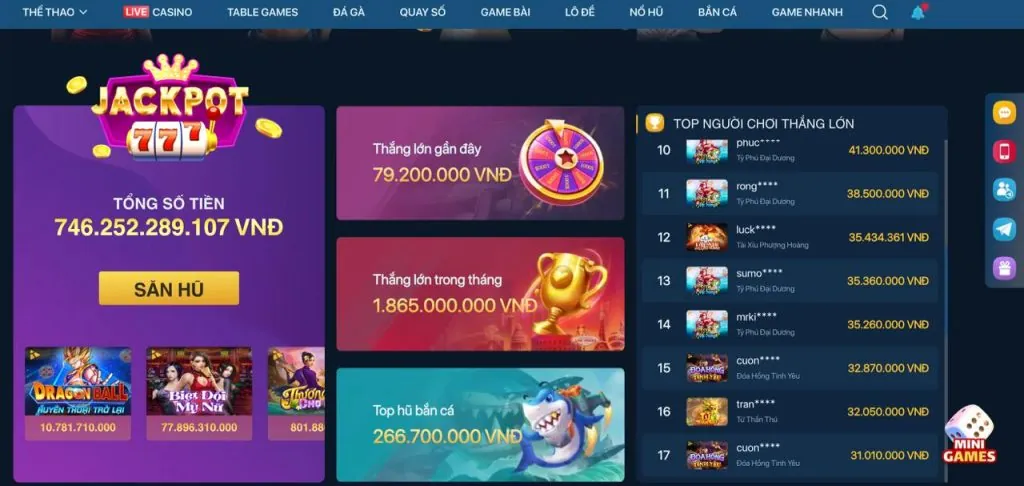 Các trò chơi đa dạng tại hy88 trang chủ